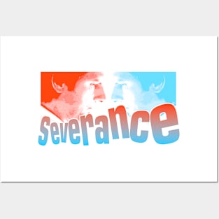 severance series Adam Scott and Britt Lower fan works graphic design by ironpalette Posters and Art